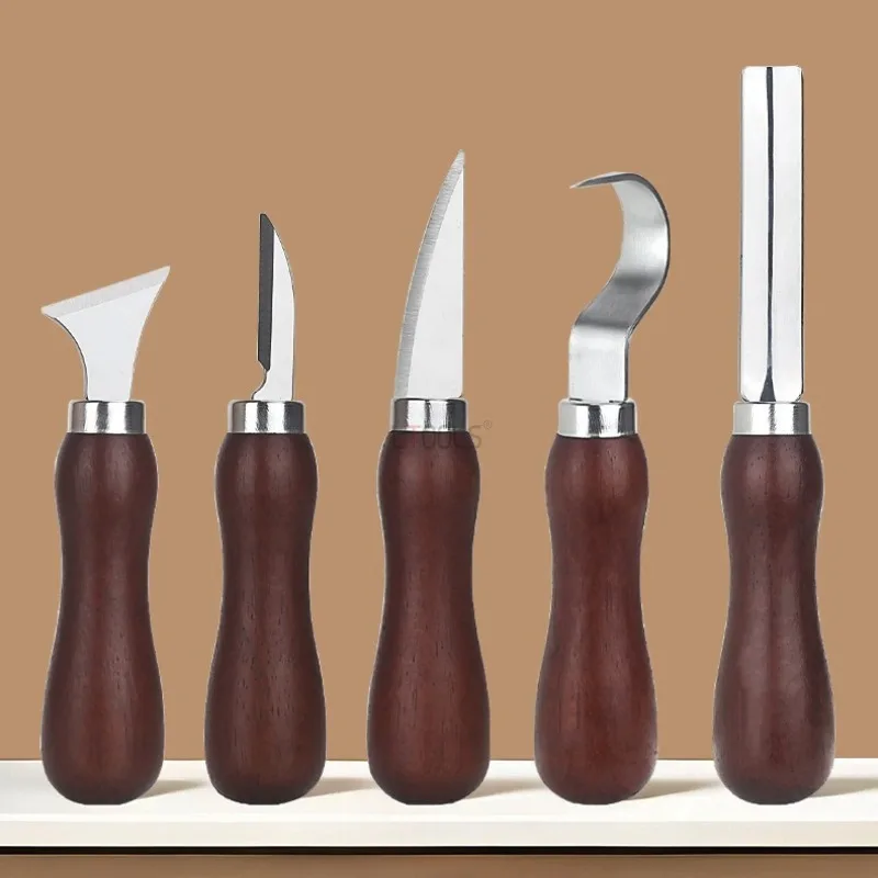 

New Engraving Knife Set Stainless Steel Wood Carving Chisel Professional Beginner Sculptural Woodworking Handicrafts DIY Tools