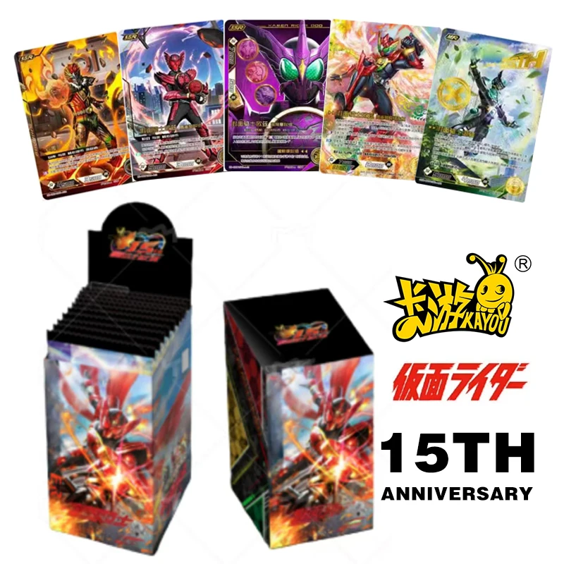 

KAYOU Kamen Rider Card Hero Duel Oz 15th Anniversary Edition 3D позолоченные боевые карты Аниме Коллекция игр Карты Игрушки Подарок