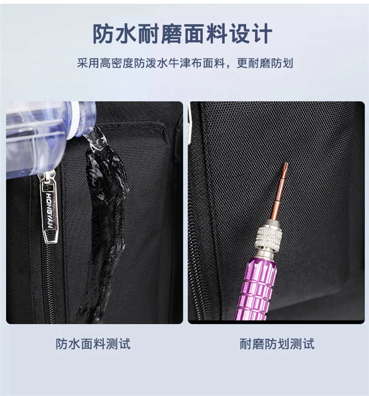 Business-Rucksack für den Außenhandel, Großer Multifunktionaler Doppel-Rucksack, Studentenrucksack, Leichtgewichtig – Detail 12