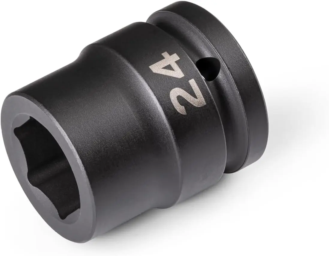 

3/4 Inch Drive x 24 mm Shallow 6-Point Impact Socket for Heavy-Duty Tasks