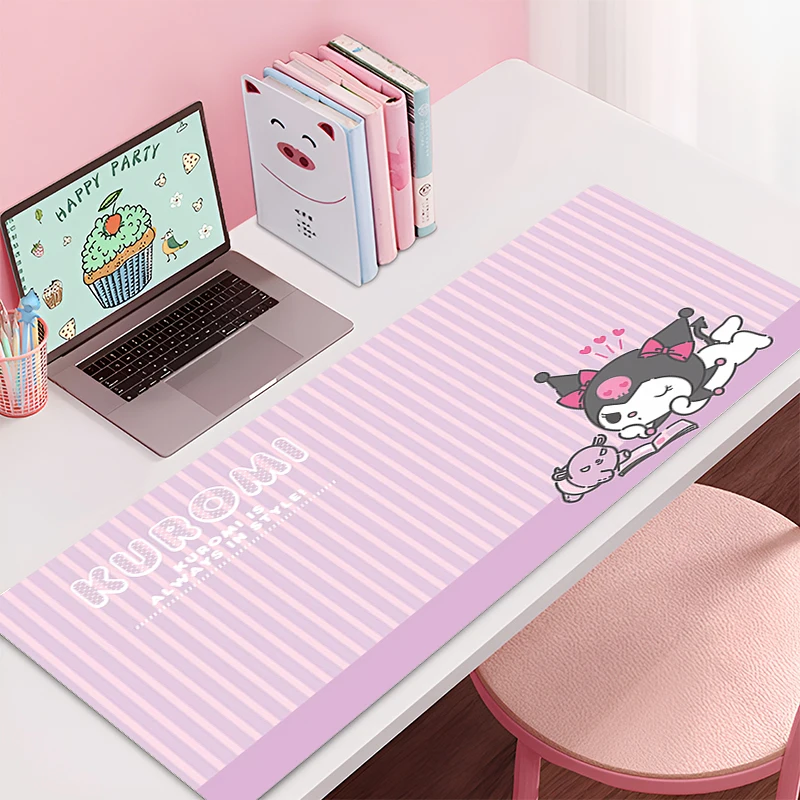 Grande Personalizado Gaming Mouse Pad, Tapete De Mesa, Teclado Do Jogo, Sanrio Coaster, Decoração Da Casa, Kawaii Estilo Menina, Kulomi Escritório