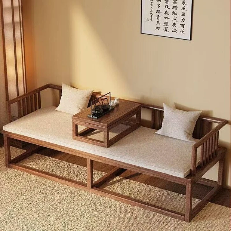 

Solid wood Arhat bed Ming-style living room household small apartment simple sofa bed dual-purpose nap Arhat chair