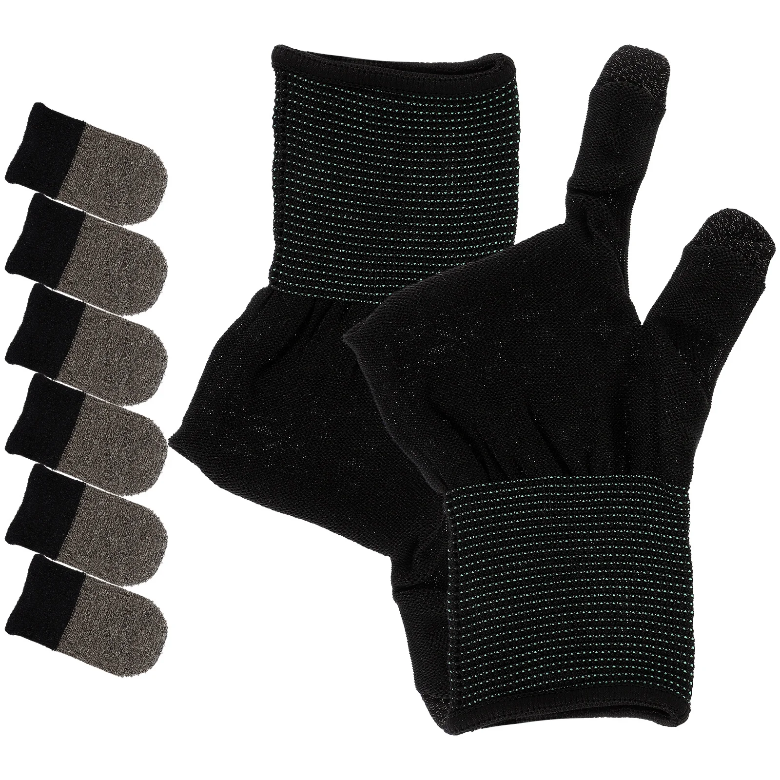 

1Set Phone Game Gloves Touchscreen Finger Sleeves Anti-Sweat Breathable Soft Comfortable Lightweight Easy Carry Ideal for Mobile