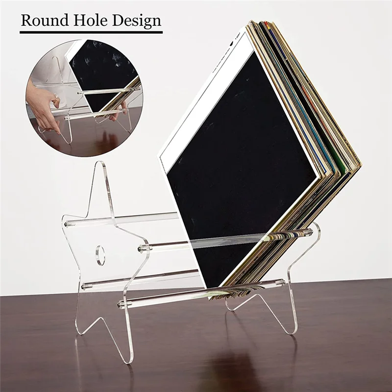 حامل تخزين سجل من الفينيل ، حامل منظم أقراص سي دي شفاف لألبومات مفردة أو بوابة ، أكريليك