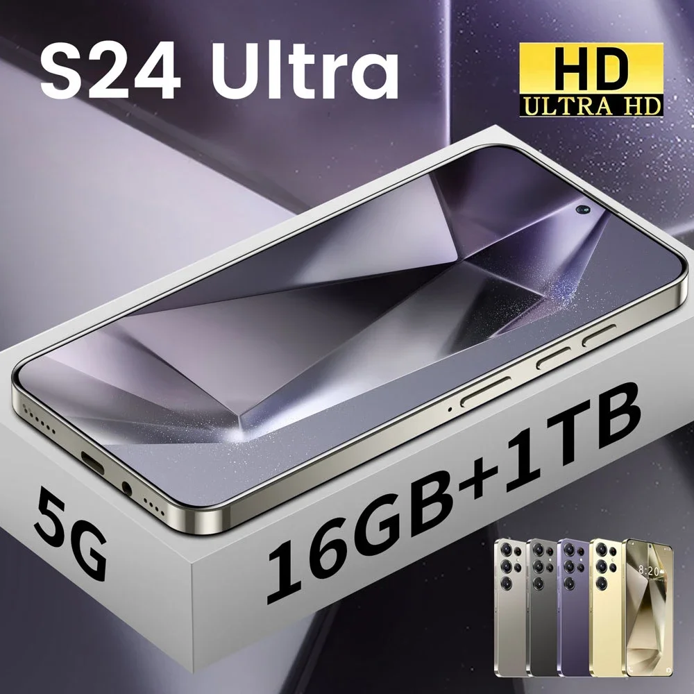 S24 Ultra Smartphone 5G 7.3HD Original Cellphones Snapdragon 8 gen 3 Android 14 Cell Phone 7800mAh Global Version Mobile Phones