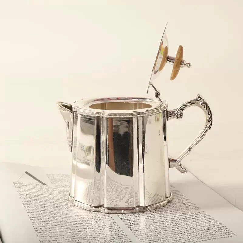 NEW  Hotel Luxury Tableware and Tea Sets, Silver Teapot Accessories and Decorations