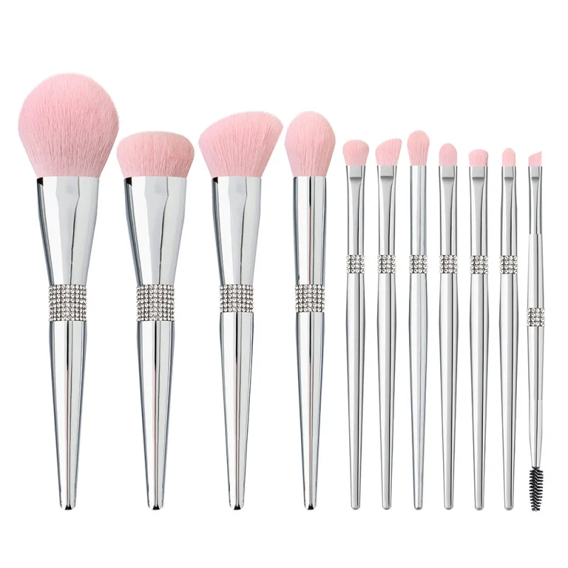 

11High-end makeup brush with rhinestones, soft bristle eyeshadow brush, foundation beauty