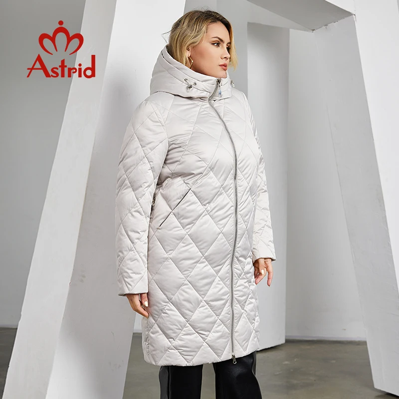 Astrid Women\'s Winter Jacket 2023 Plus Size Women Parka Long Thick Bio Down Jackets Hooded Diamond Quilted Coat Female Clothing