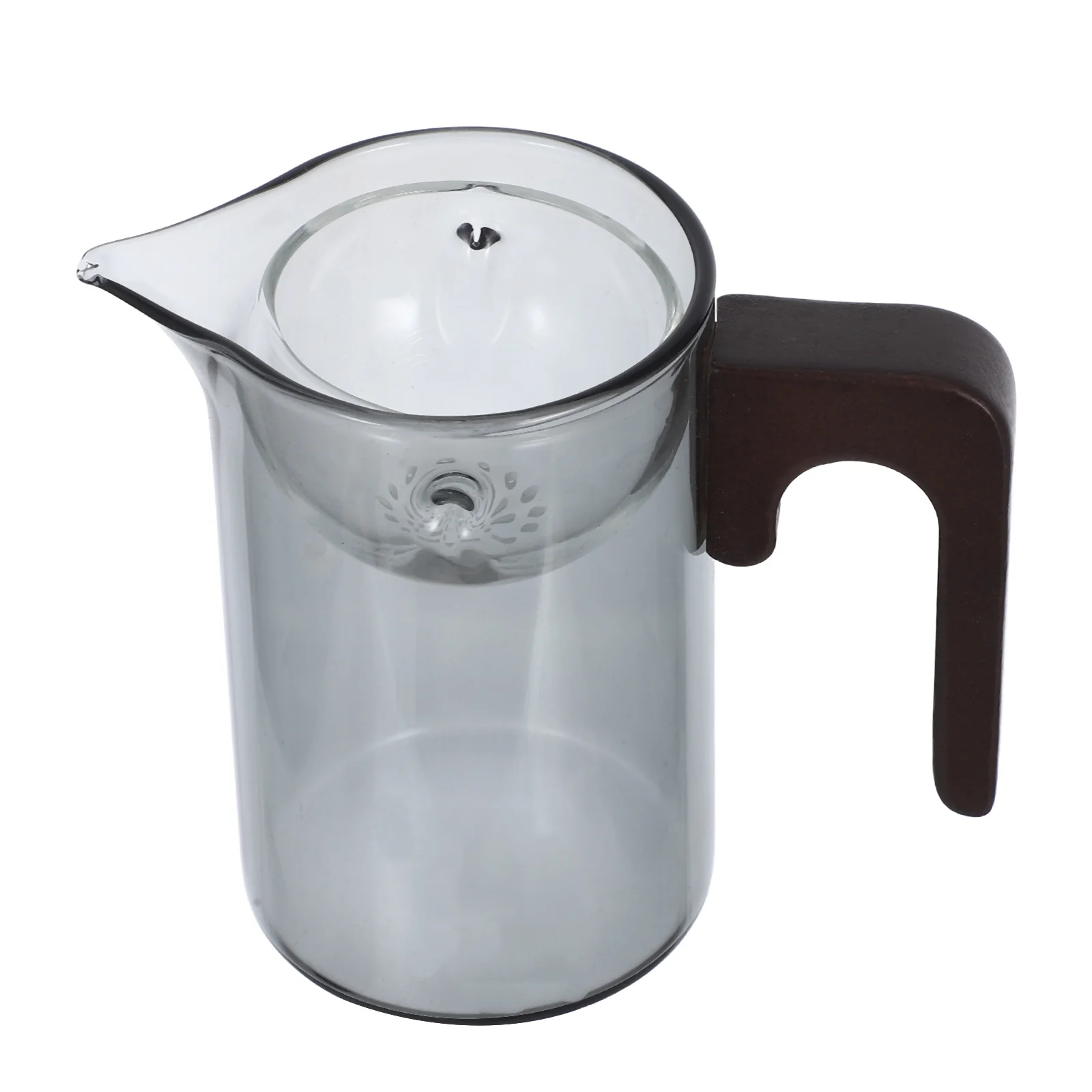 

350Ml Glass Tea Infuser Mug Wooden Handle Heatproof Transparent Brewing Cup Tea Water Separation Fair Cup for Office Living Room