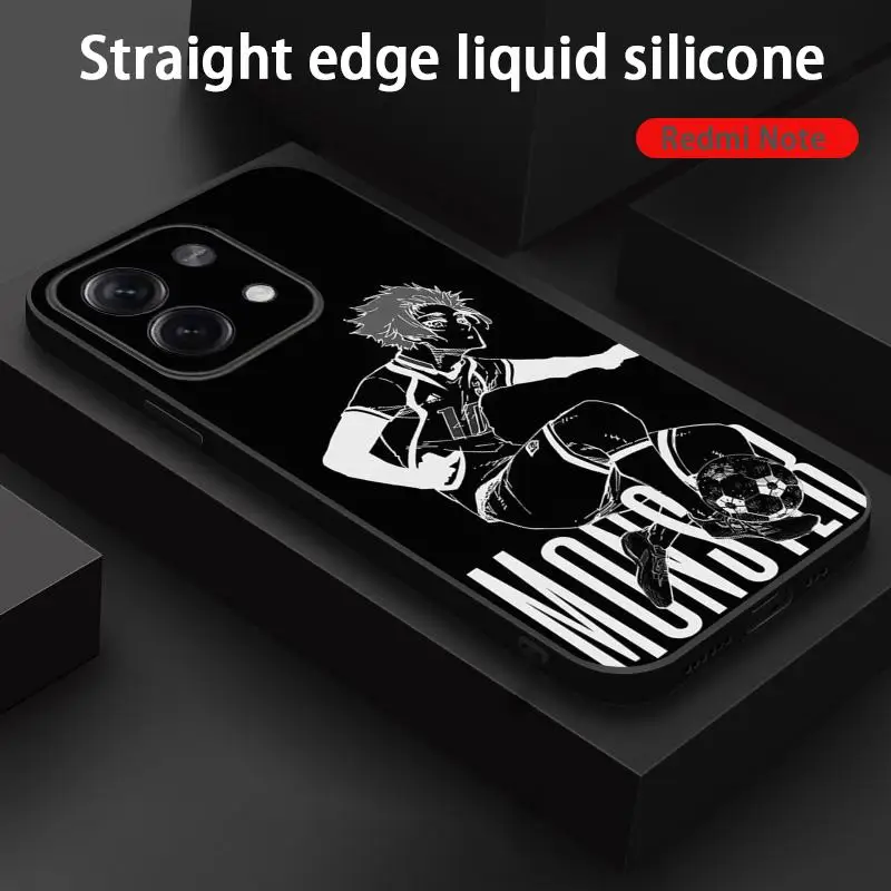 Sae itoshi cool anime man pattern Phone Case For Redmi Note 14 13 12 11 Pro Plus S 5G 14C A3 Soft Black Phone Cover view 2
