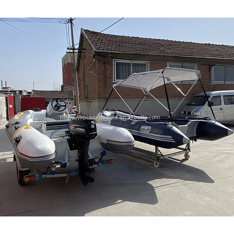 زودياك 310 340 360 480 قارب قابل للنفخ شبه صلب مع محرك 15hp-25hp #6