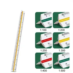 Regla de escala Triangular de 30cm, regla de dibujo multifunción, regla de Arquitectura Técnica, regla de dibujo de medición, Diseñador