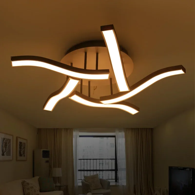 Plafonnier LED au design moderne, luminaire décoratif d'intérieur, idéal pour un salon, une chambre à coucher ou une salle d'étude