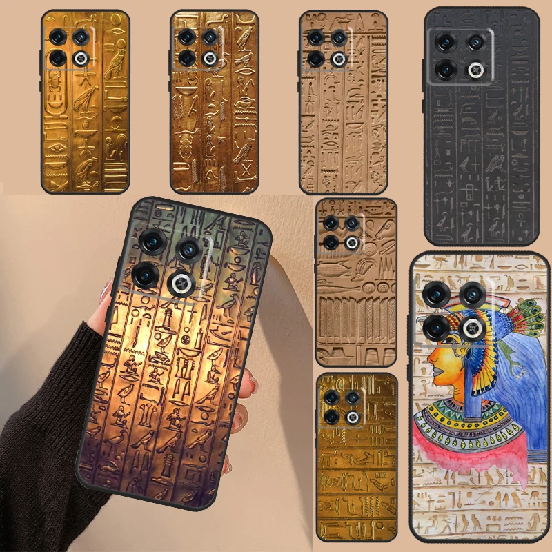 Egyptian Hieroglyphics Symbols Funda For OnePlus Nord 2 2T CE 3 Lite N10 N20 N30 OnePlus 11 10T 8T 9R 10R 8 9 10 Pro Case