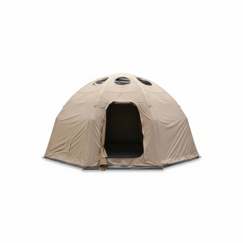 Inflatable Glamping Tent, Waterproof Windproof Oxford Cloth Luxury Camping Tent, Quick Open 4 Season Outdoor Inflatable Tent