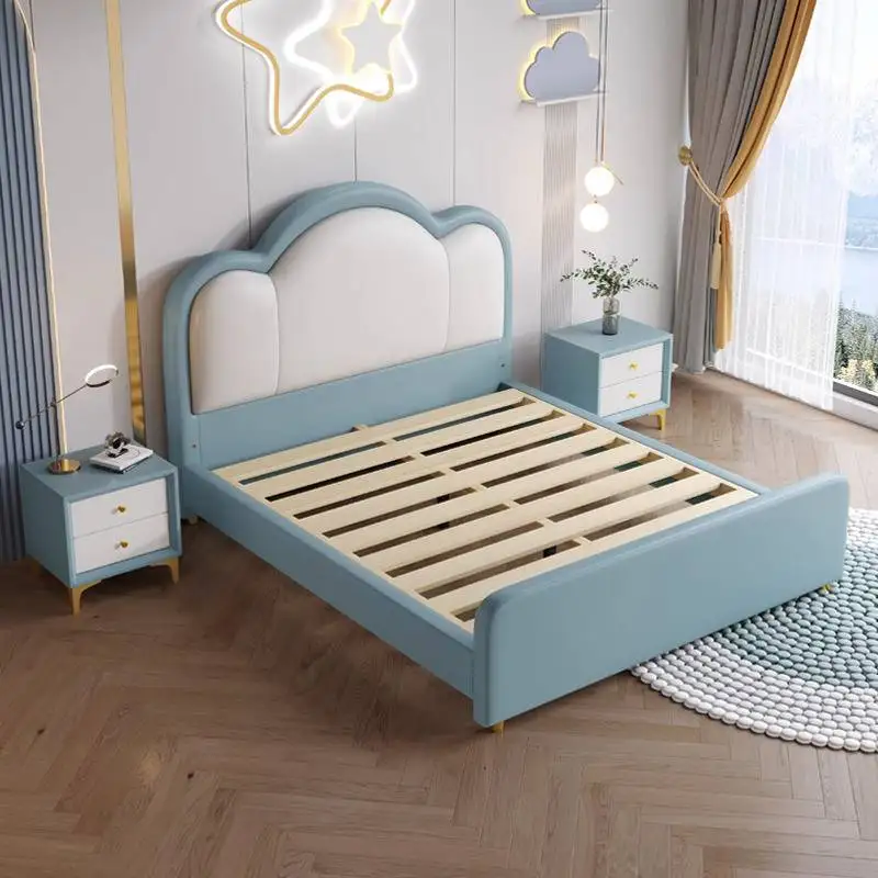 عادي الشمال سرير أطفال الديكور بسيط أبيض تصميم واحد سرير أطفال الأميرة نمط الحديثة Lettino لكل أثاث بامبيني المنزل #4