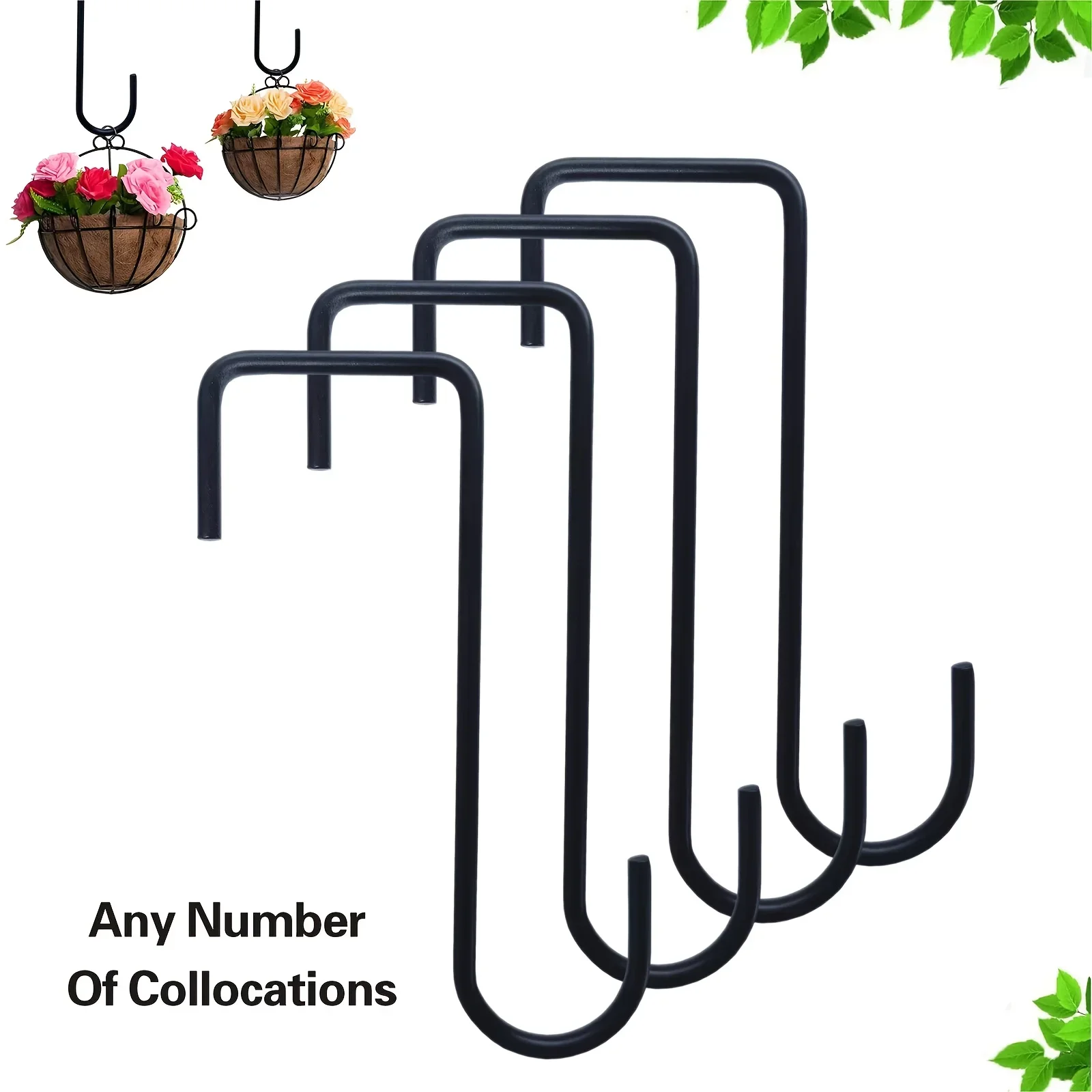 Heavy-duty door hanging plant hooks, garden hanging bracket hooks, suitable for indoor and outdoor plant hanging, bird feeders image 4