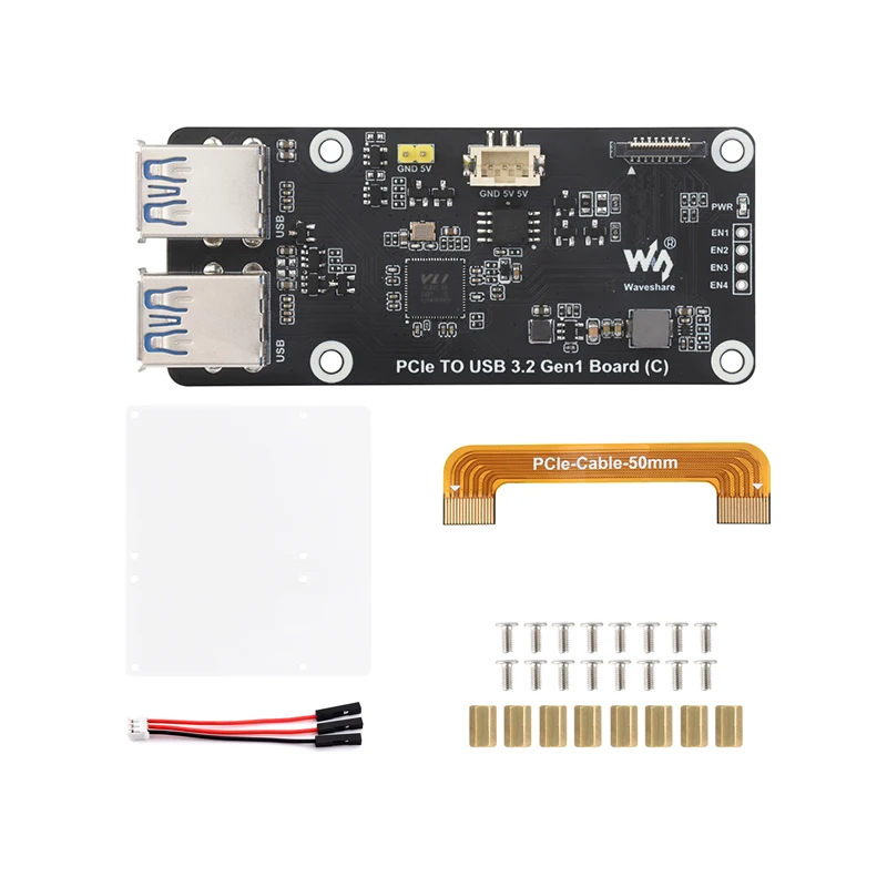 Плата PCIe на USB 3,2 Gen1 (C) для Raspberry Pi 5, скорость передачи до 5 Гбит/с, без драйверов, Plug And Play, адаптер RPi5 PCIe