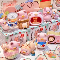 Lulu Pig The Caturday Series Blind Box Cute Piggy Anime Figure Kawaii Pig Action Figurine Mystery Box Desktop Decor Model Gifts