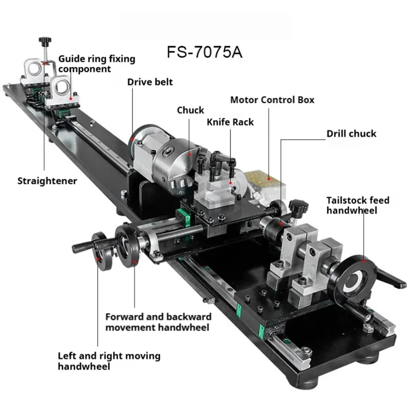 New FS-7075D Billiard Pool Cue Repairing & Billiard Pool Cue Snooker Machine Pool Cue Repair Lathe Machine for Workshop Model