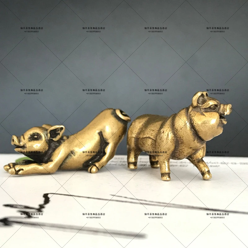 Zodiac Ornament, Solid Creative Cute Decoration, Brass Pig Craft Gift