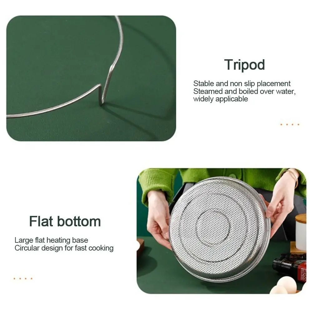 22.5/25.5cm Stainless Steel Food Steamer Basket Pressure Cooker Steamer Basket with Handle Steaming Grid Drainer Cooking Utensil