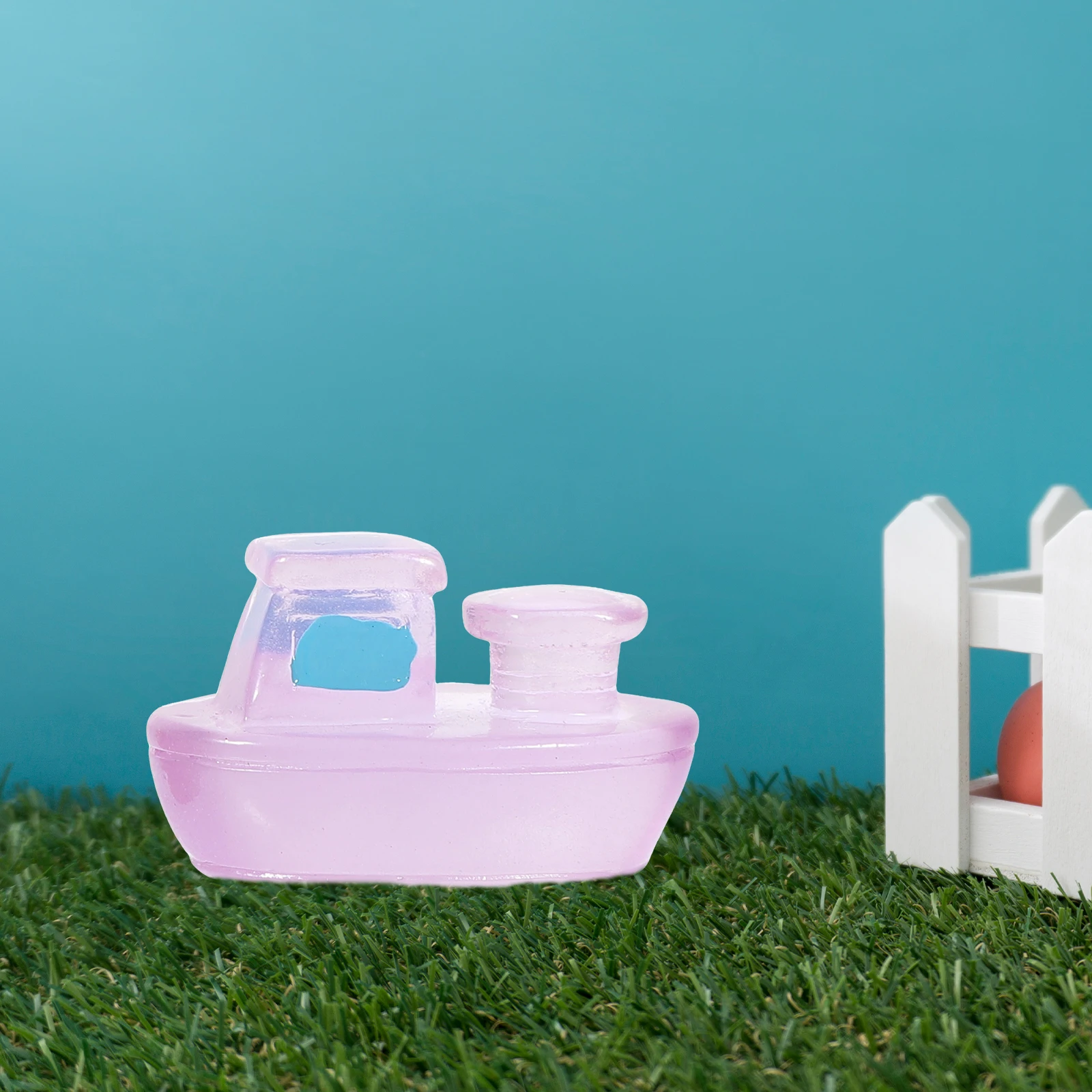 

24pcs Miniature Glow In The Dark Cruise Ship Ornament Resin Small Cruise Ship Decor For Aquarium Garden Bonsai Micro Landscape