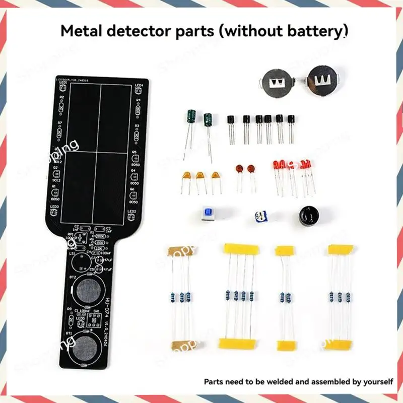 M20K DIY Metal Detector Electronic DIY Kit Simple Metal Locator Loose Parts Set Circuit Board Making Soldering Practice Kit