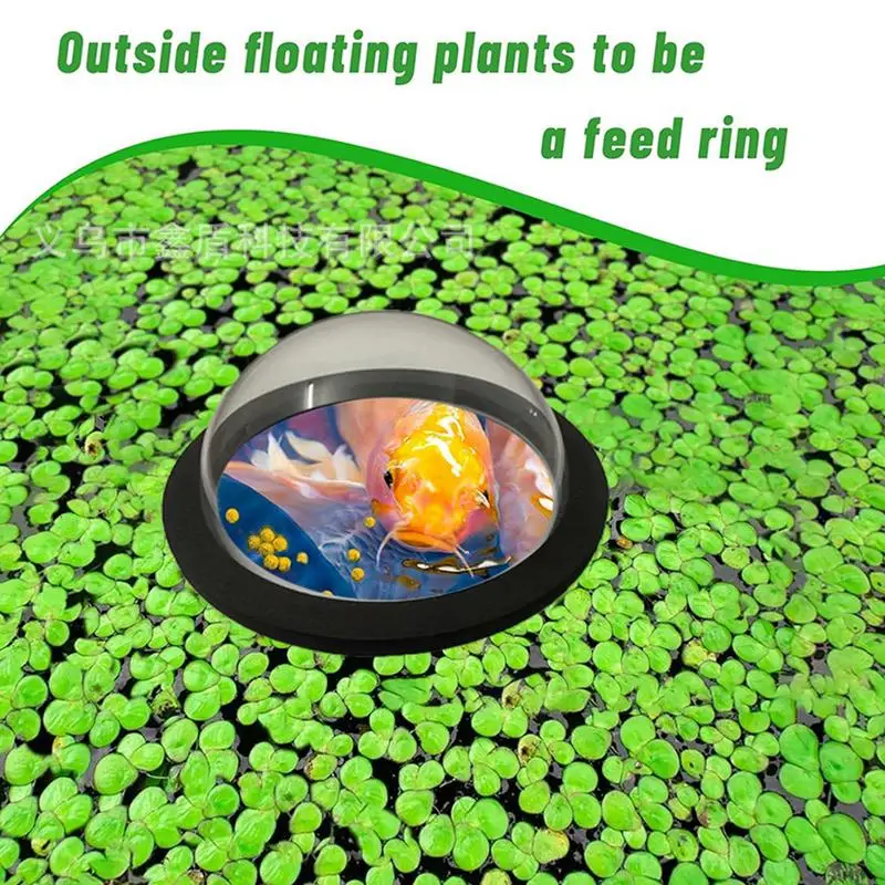 Floating Plant Ring Fish Feeding Ring Dome Shape Floaters Plant Corral Suitable For Flakes And Floating Fish Food Accessories