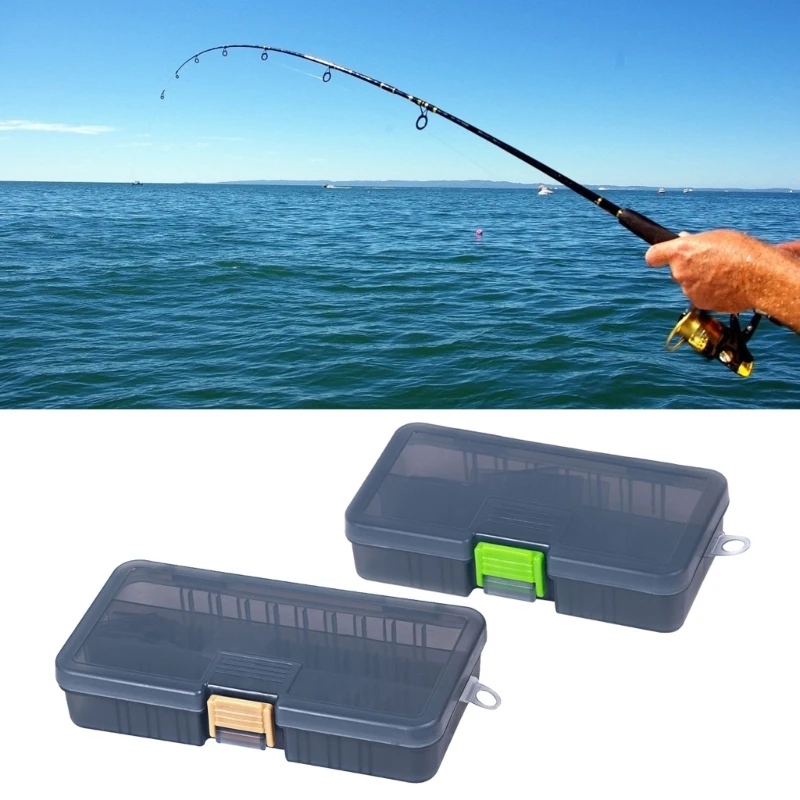 Waterproof Tackle Box Fishing Hooks Container Bait Lure Organizers with Removable Dividers Plastic Lightweight Fishing Case EDC