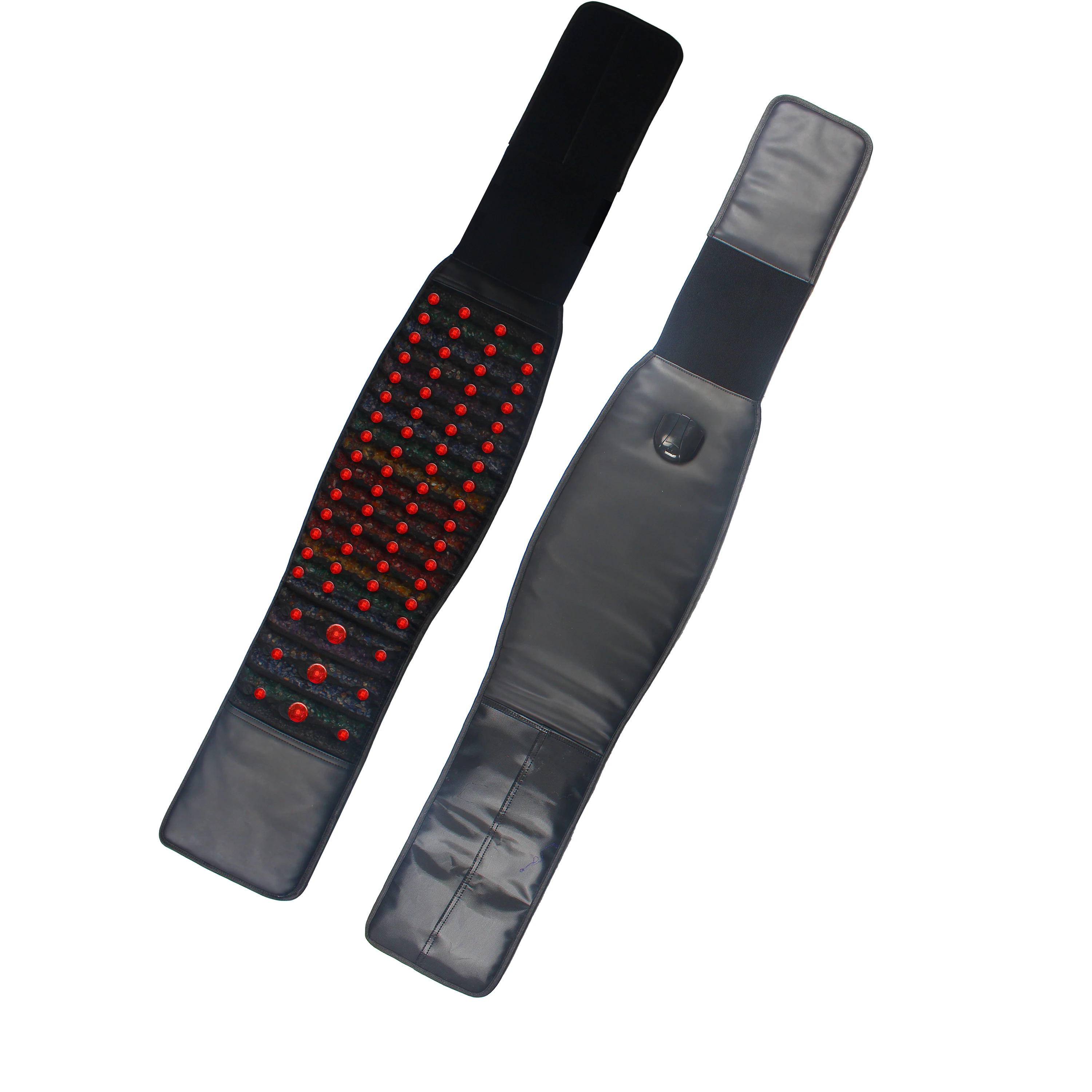 

Luxuryade A020 Pemf Bio Infrared Heating Belt Amethyst Crystal Photon Tourmaline Red Light Therapy Waist Massage Belt Mat