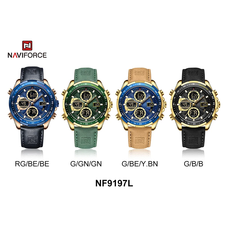 NAVIFORCE Digital Men Military Watch Waterproof Wristwatch LED Quartz Clock Sport Watch Male Big Watches Men Relogios Masculino