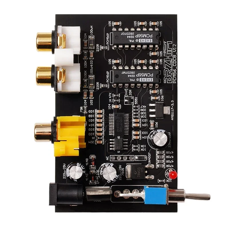 Pcm56 * 2 klassische Hifi-Decoder-Platine Koaxial eingang RCA-Ausgang 16bit 48k mehr als tda1541