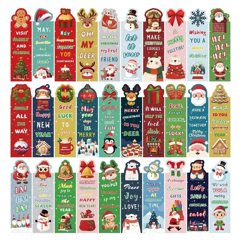 

Cute Bookmarks For Kids 30x Christmas Book Marker Cartoon Colourful Scented Bookmark Page Clips Holiday Favor For Students
