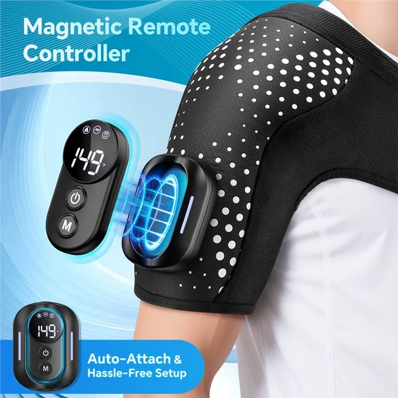 무선 어깨 온열 패드 열 압박 어깨 마사지기 어깨용 온열 패드