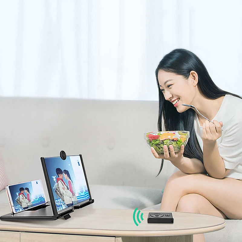 Amplificador de tela 3D para smartphone, tela do telefone móvel, ampliador de vídeo, tela ampliada, suporte do telefone, suporte, 9 ", 10"