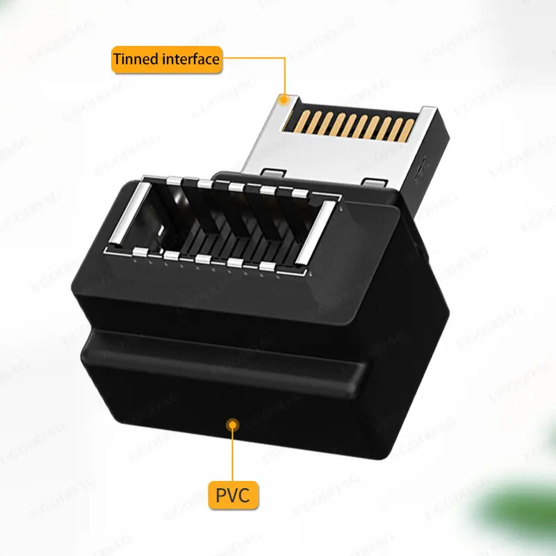 USB 3.1แผงด้านหน้า Header Type E USB C ประเภท C ขยายสายเคเบิลอะแดปเตอร์สำหรับเดสก์ท็อปแผงวงจรคอมพิวเตอร์ Plug