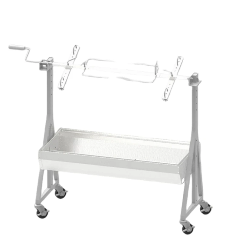 Outdoor Whole Sheep Oven Commercial Hand Rotary Grill Household Charcoal Patio Hand Rotating Suckling Pig Grill