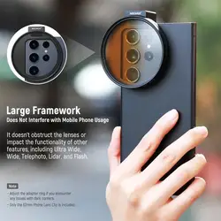 Quick Universal Filter Clip Neewer 67mm Metal Phone Filter Kit For Iphone 15/14/13/12 Filter Adapter Shooting Accessories