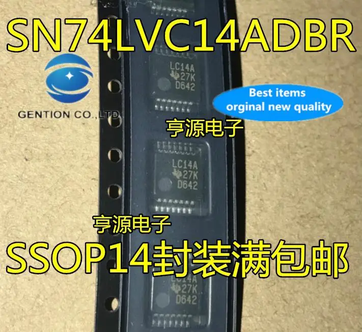 

10 шт. 100% оригинал, новый в наличии SN74LVC14 SN74LVC14ADBR Шелкография LC14A SSOP14
