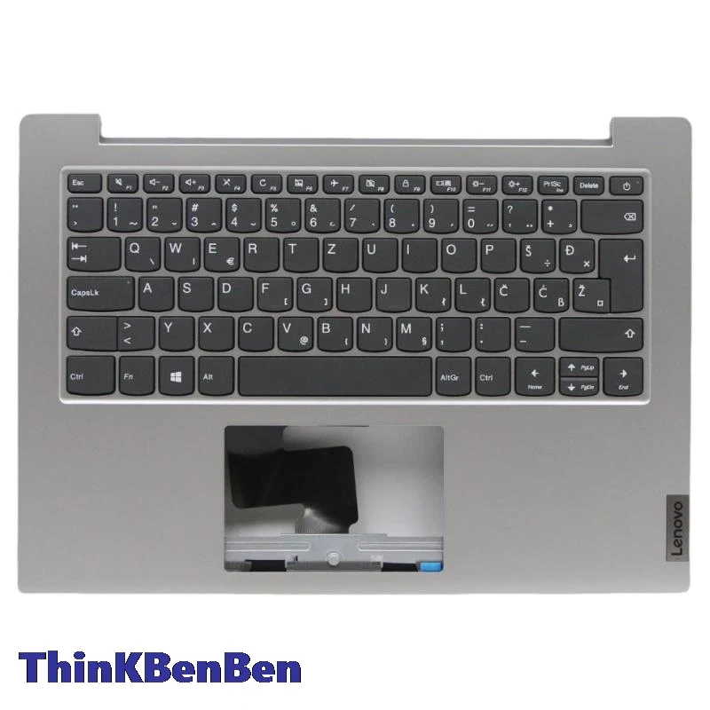 

SI Slovenian Platinum Grey Keyboard Upper Case Palmrest Shell Cover For Lenovo Ideapad Slim 1 14 14AST 05 5CB0W43907