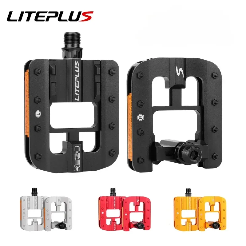 

Liteplus противоскользящие быстроскладные велосипедные педали из алюминиевого сплава для BMX — идеальные детали для велосипеда