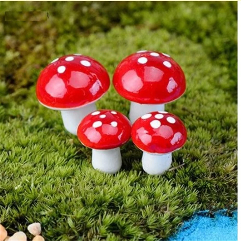 20pcs Mini Foam Miniature Mushroom Craft Garden Flower Pot Jome Decoration