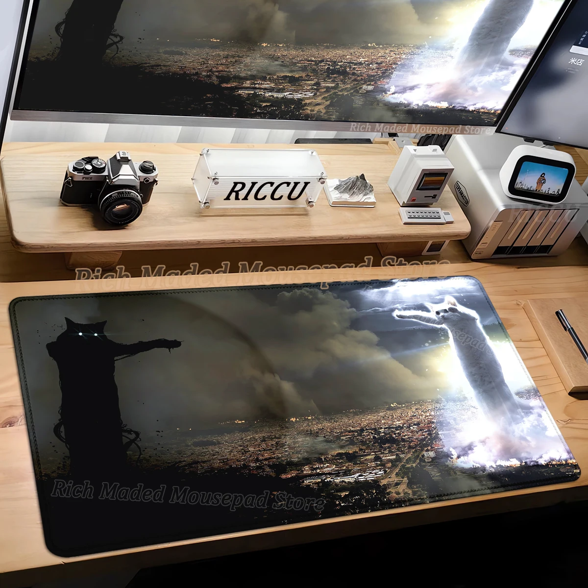 

Black White Cat Desk Mat Funny Cat Large Mouse Pad Office Laptop Mouse Mat Gaming Mousepad XXL Kawaii Anime Deskmat Gamer Carpet
