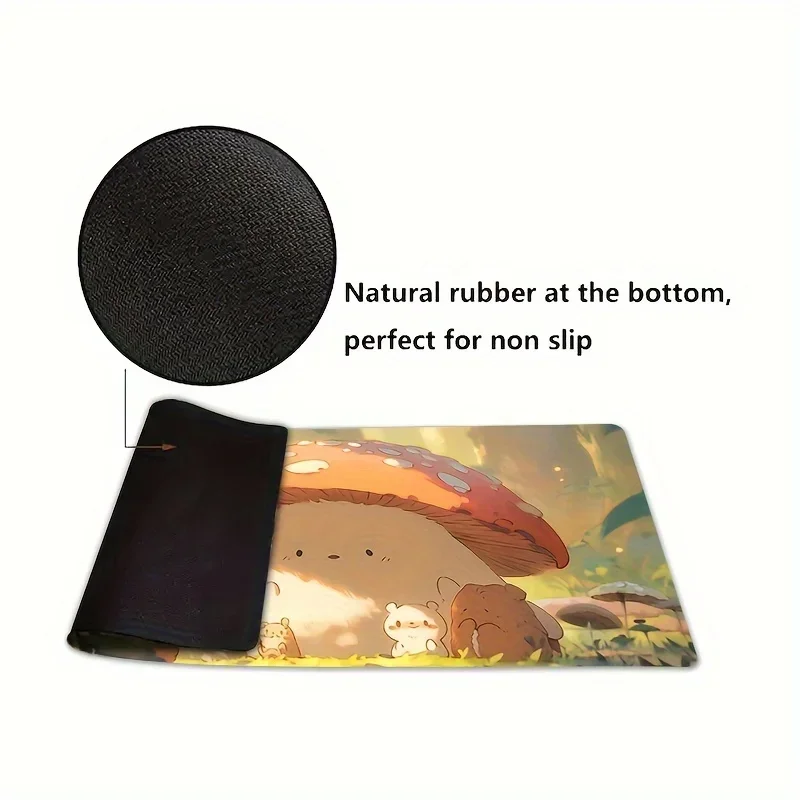 لوحة ماوس أنيمي فطر، لوحة مفاتيح للكمبيوتر الشخصي، مطاط مطبوع عالي الدقة، مضاد للانزلاق ومتين، مناسب للاعبين والمحترفين #4