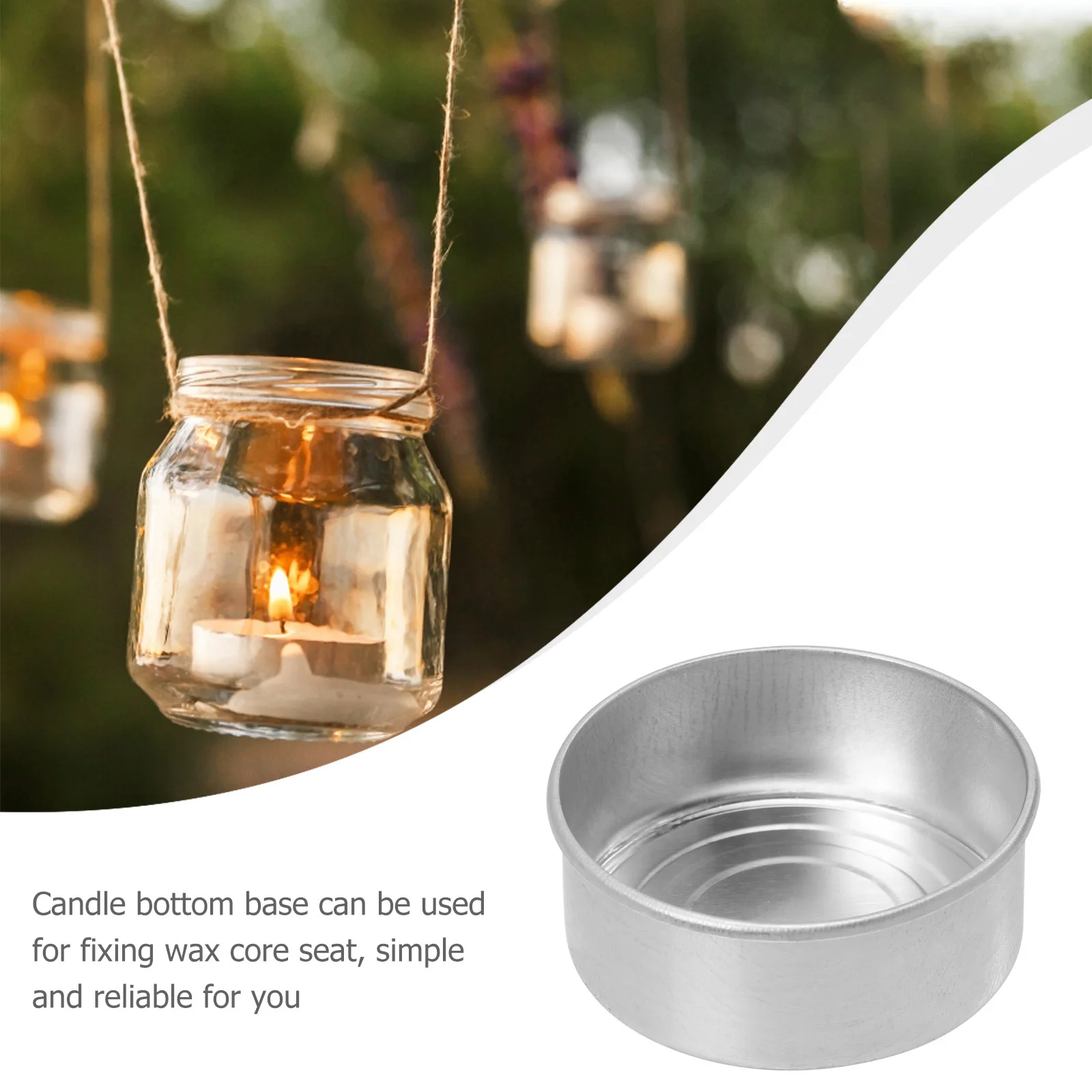 

100pcs Aluminum Empty Cup Wax Holder For Diy Making Metal Container Anti-Rust Durable Useful Aluminum Cup