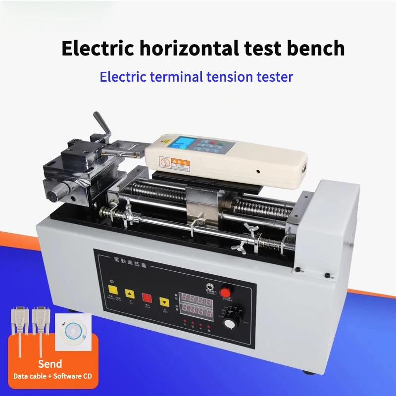 SDM-1000N Terminal Tension Tester Digital Display Push Tension Meter Electric Horizontal Test Bench Tensile Testing Machine 220V