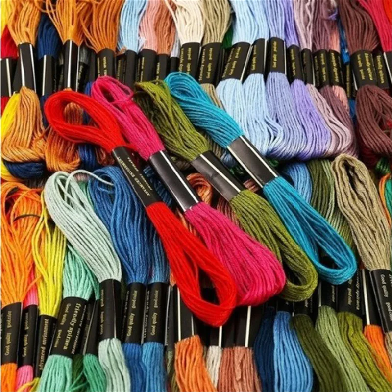 クロスステッチ刺embroideryフロス,手織り糸,手縫い,手縫い,ランダムカラー