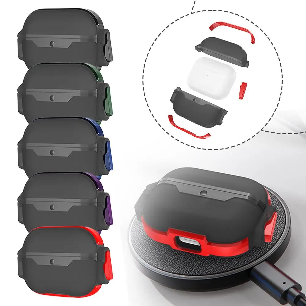 Cubierta protectora de auriculares con apertura lateral para Airpods 4, funda de Material TPU para auriculares inalámbricos, accesorios para auriculares a prueba de golpes Y6L5