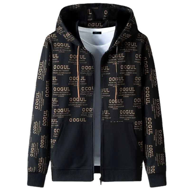 

Men's jacket spring and autumn high-end Korean style casual men's printed jacket top